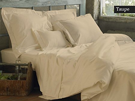 400 Thread Count Egyptian Cotton, Italian Finish Duvet Set from New York Rainbow, Made in USA Sheets. Enhance your sleeping experience now (Queen,Taupe)