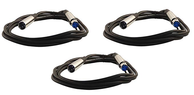 Three Pack Of Your Cable Store 10 Foot XLR 3P Male / Female Microphone Cables