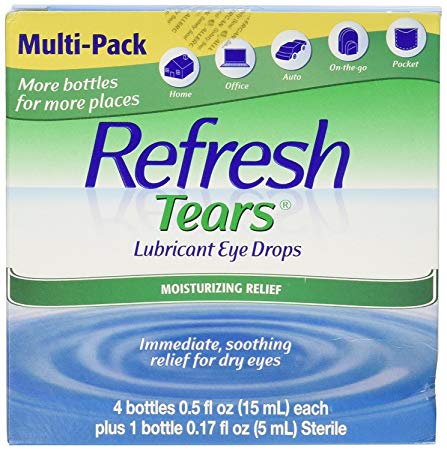 Refresh Tears Eye Drop Lubricant 4 x 15ml Bottles   1 Bonus 5ml Bottle