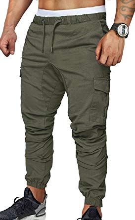 ZOEREA Jogger Cargo Men’s Chino Jeans Casual Trouser Outdoor Working Pants