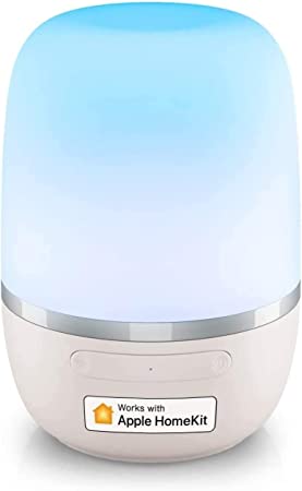 meross Smart WiFi Table Lamp, Compatible with Apple HomeKit Siri, Amazon Alexa, Google Assistant, and SmartThings, Tunable White and Multi-Color Bedside Lamp, Voice Control, APP Control, Schedule