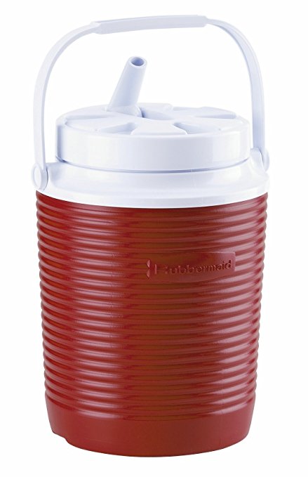 Rubbermaid Victory Jug Water Cooler, 1-gallon, Red