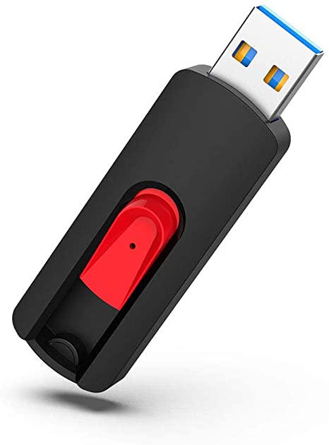 KEXIN USB Flash Drive 128GB USB 3.0 Memory Stick USB Stick Retractable USB Drive Data Storage Stick Mini Thumb Drive Pen Drive for PC Laptop Tablet Mac Car TV Black