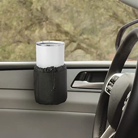 JOYTUTUS Car Cup Holder, Vehicle Door Bottle Holder Bag, Foldable Drink Holder for Truck Between The Window and Door