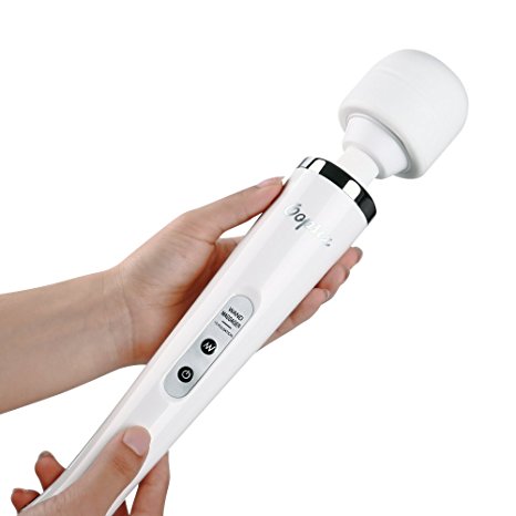 Oopsix Body Wand Massager, Cordless USB Rechargeable Powerful Massage Wand-10 Function-Muscle Aches & Sports Recovery Massage (White)