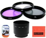 72mm Filter Kit For Nikon Coolpix P530 Digital Camera - Includes Filter Adapter  72MM 3PC Filter Kit UV-CPL-FLD