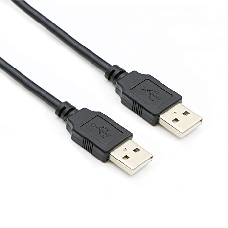 Pasow USB 2.0 Type A Male To Type A Male Extension Cable AM to AM Cord Black (15Feet/5M)