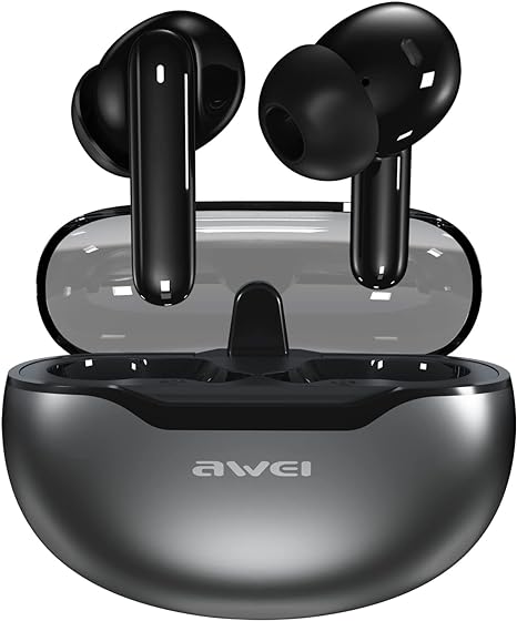 AWEI S1 Ultra Wireless Earbuds Bluetooth 5.3 Earbuds with 4 Mics Call Noise Cancelling, 10 mm Drivers, Stereo Sound Deep Bass in-Ear Headphones, Game Mode, IPX7 Waterproof for Gym Running