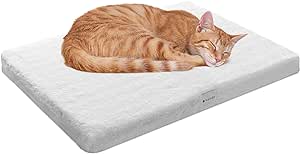 Navaris Pet Self Heating Pad - Cat or Dog Self Warming Mat - Pets Bed for Dogs/Cats Own Body Heat - With Removable Washable Cover - 60x45cm - White