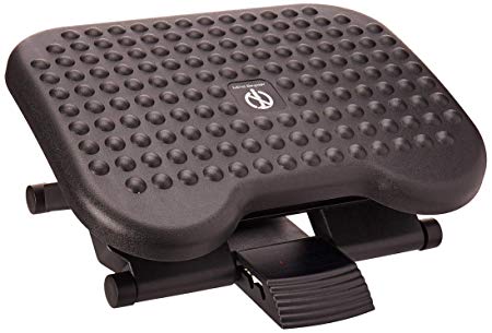 Mind Reader ' Comfy ' Adjustable Height Ergonomic Foot Rest, Blk