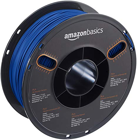 AmazonBasics PLA 3D Printer Filament, 1.75mm, Dark Blue, 1 kg Spool