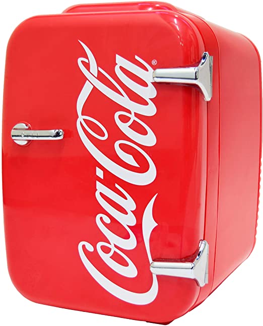 Coca-Cola Vintage Chic 4L Cooler/Warmer Mini Fridge by Cooluli for Cars, Road Trips, Homes, Offices and Dorms (110V/12V)