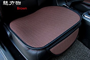EDEALYN New Universal Antiskid Car Seat Cushion Seat Cover Pad Mat for Auto Accessories Office Chair Cushion Four Seasons General Mats ,1 PCS (Brown)