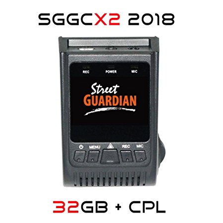 Street Guardian SGGCX2 2018 (v4) Supercapacitor Sony Exmor IMX322 WDR CMOS Sensor DashCam 1080P 30Fps   USB/OTG Android Card Reader   GPS   CPL (GCX2 2018 (v4) Edition 32GB)