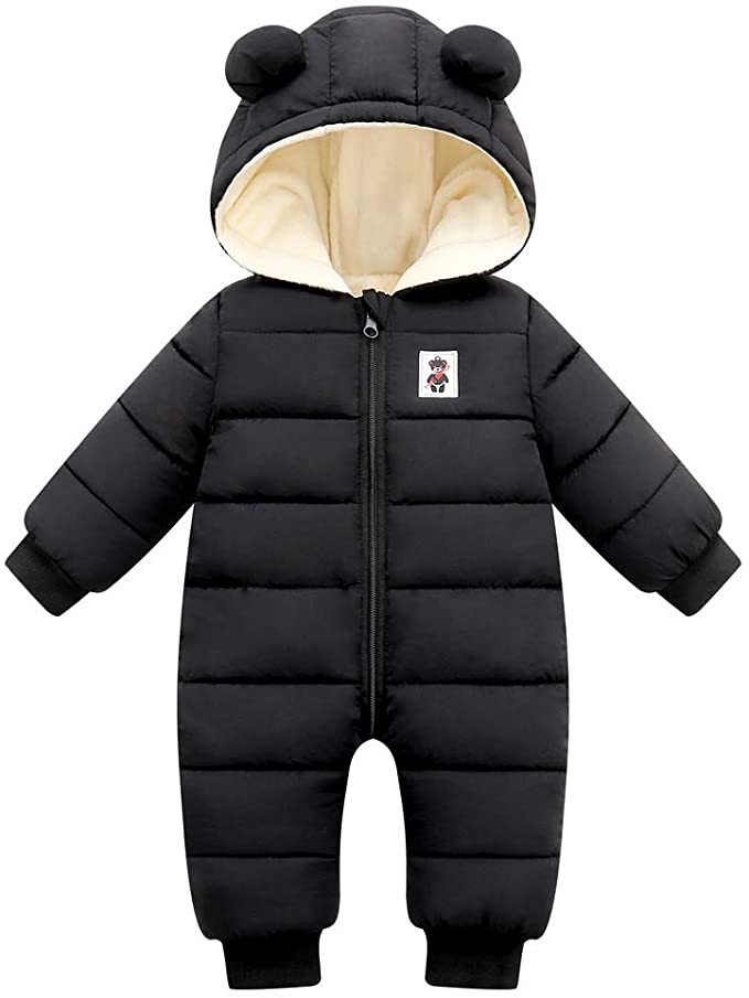 Hotaden Cute Baby Boy Snowsuit Winter Coat 12-18-24 Months Toddler Girl Clothes Jacket Romper