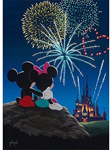 DIY 5D Diamond Painting Kits for Adults and Kids, 16"X12" Disney Mickey Mouse Full Drill Crystal Rhinestone Embroidery Arts Craft Canvas Cross Stitch for Home Wall Decor