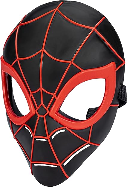 Transformers Marvel Spider-Man: Across The Spider-Verse Miles Morales Mask for Kids Roleplay and Costume Dress Up, Marvel Toys for Kids Ages 5 and Up, Red