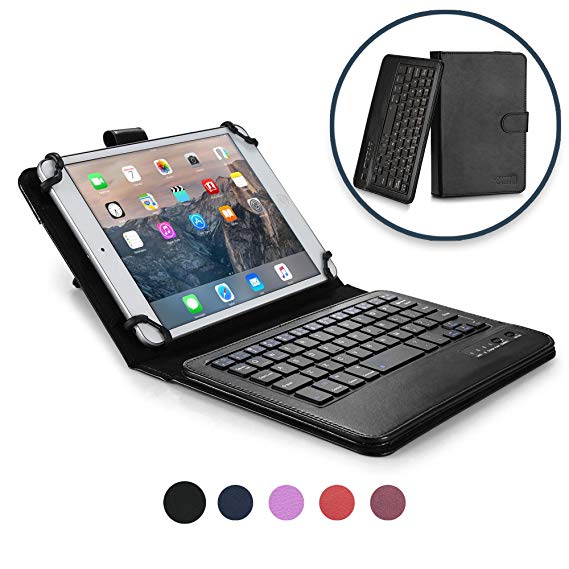 Jolla Tablet keyboard case, COOPER INFINITE EXECUTIVE 2-in-1 Wireless Bluetooth Keyboard Magnetic Leather Travel Cases Cover Holder Folio Portfolio   Stand Jolla Tablet (Black)