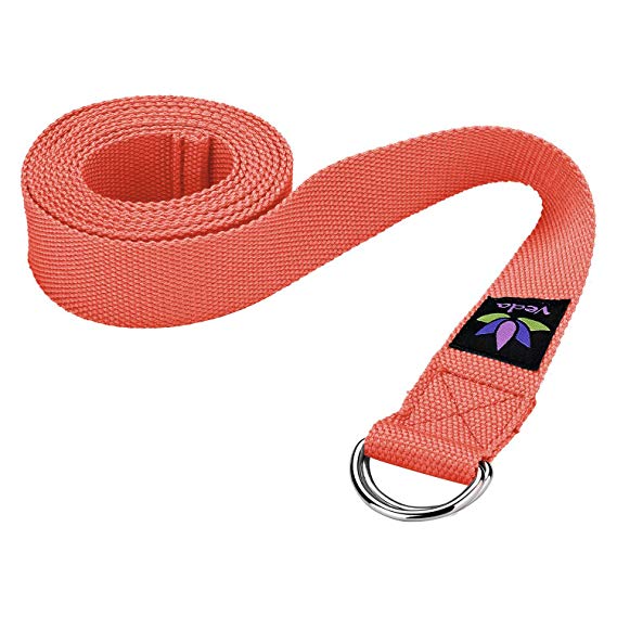 Veda Yoga Strap 8ft - Pilates, Exercise, Stretching - Durable Cotton