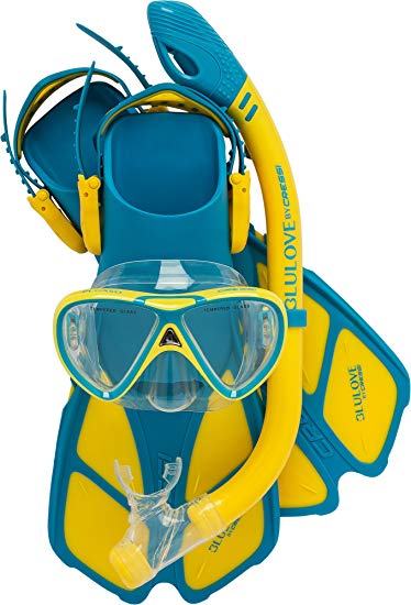 Cressi Youth Junior Snorkeling Set for kids Aged 7 to 15 - Lightweight Colorful Equipment | Mini Bonete Set