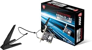 MSI Herald-BE NCM865 WI-FI 7 (Wi-Fi 7, 802.11BE, Bluetooth 5.4, PCIe, Multi-Link Operation Technology, External Antenna)