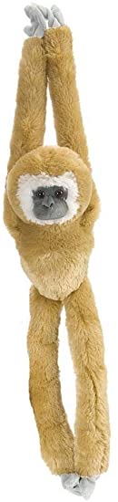 Wild Republic White Handed Gibbon Plush, Monkey Stuffed Animal, Plush Toy, Gifts for Kids, Hanging 20 Inches