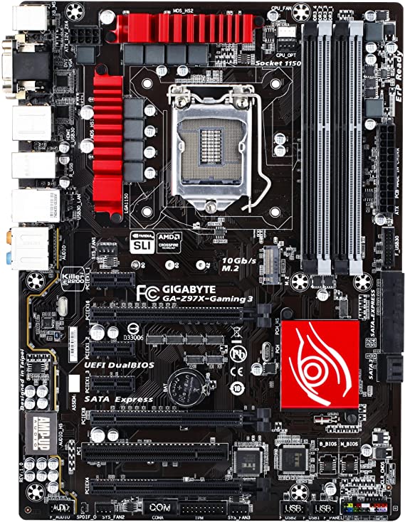 Gigabyte GA-Z97X-GAMING 3 LGA 1150 Z97 Gaming Audio and Networking ATX Motherboard