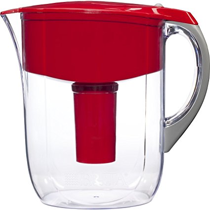 Brita Large 10 Cup Grand Water Pitcher with Filter - BPA Free - Red