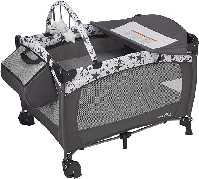 Evenflo Portable Babysuite Deluxe, Pop Star, Grey, Medium