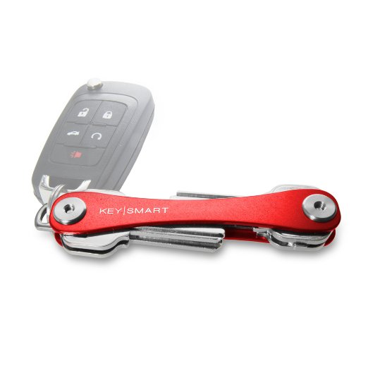 KeySmart - Compact Key Holder (Extended Red)