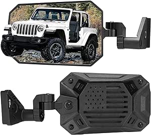 JOYTUTUS Mirrors Doors Off Compatible with Wrangler JL Gladiator JT 2018-2024, Wrangler JL Side Mirrors with Doors Off for Gladiator Wrangler, Wider View No Vibrate & Wobble, Patent Pending