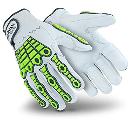 HexArmor Chrome Series 4080 Cut Resistant Leather Work Gloves with Impact Protection