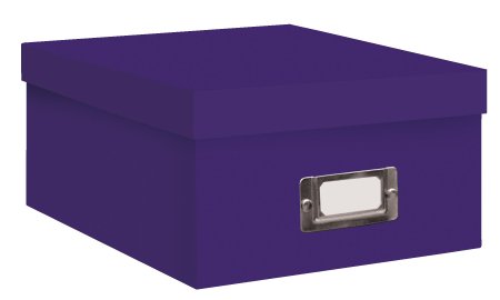 Pioneer B-1 Photo / Video Storage Box - Holds over 1,100 Photos up to 4x6" or 10 VHS Videos, Solid Color: Bright Purple.