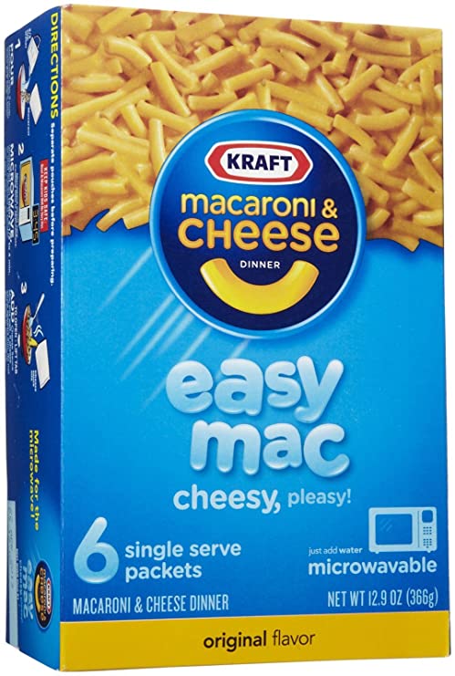 Kraft Easy Mac, Original, Single Serve Pouch, 6-pack, 12.9 oz
