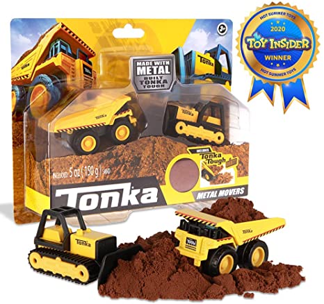 Basic Fun Tonka - Metal Movers Combo Pack - Mighty Dump Truck & Bulldozer