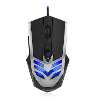 Perixx MX-1000 Iron, Programmable Gaming Mouse - 7 Programmable Button & 5 User Profile - Omron Micro Switches - Gold-plated USB Connector - Braided Fiber Cable - Avago 2000DPI A3050 Optical Sensor - DPI Switch 500-4000 - Ultra Polling 1000HZ