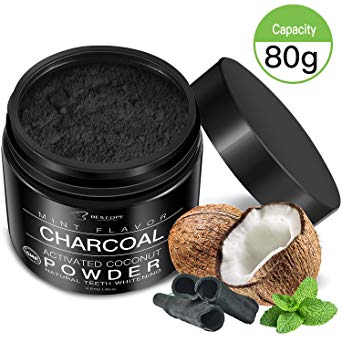 BESTOPE Teeth Whitening Powder Natural Activated Charcoal Teeth Whitener Large Capacity 2.8 Ounce Mint Flavor Tooth Whitening for Removing Stains and Refreshing Breath