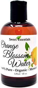 Premium Organic Moroccan Orange Blossom (Neroli) Water | 4oz Imported From Morocco | Food Grade | Packed With Natural Antioxidants | Perfect for Reviving, Hydrating and Rejuvenating Your Face and Neck