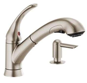 Delta Foundations One-Handle Pull Out Kitchen Faucet in Stainless
