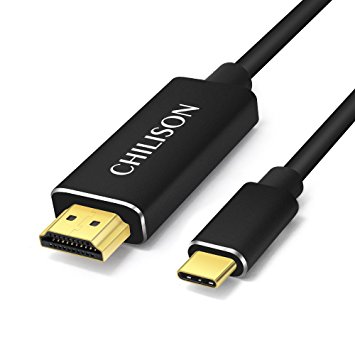 USB C to HDMI Cable 4K@60Hz, CHILISON 6ft (Thunderbolt 3 Compatible) USB 3.1 type C to HDMI Cable for Galaxy S8/S8 Plus/Note 8/S9, MacBook Pro, iMac, Surface Book 2, Dell XPS 13/15, Pixelbook and more