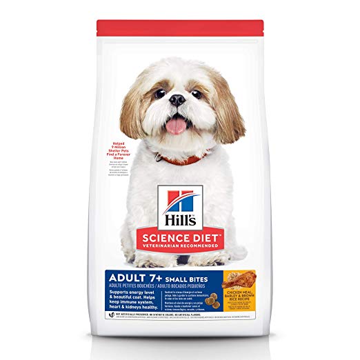 Hill's Science Diet Dry Dog Food, Adult 7  for Senior Dogs, Small Bites, Chicken Meal, Barley & Brown Rice Recipe