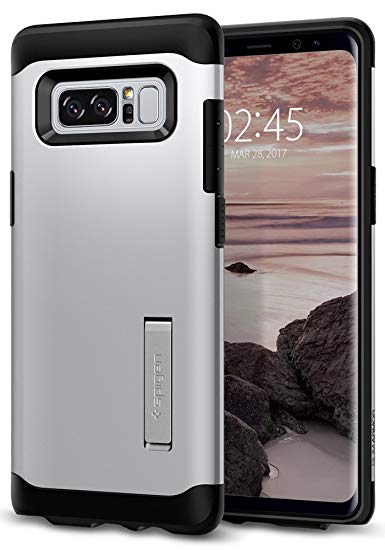 Samsung Galaxy Note 8 Case, Spigen® [Slim Armor] Galaxy Note 8 Case Cover with Air Cushion Technology and Hybrid Drop Protection for Galaxy Note 8 (2017) - Satin Silver - 587CS21838