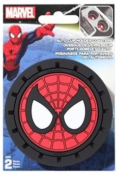 Marvel Spiderman Heavy Duty Rubber Auto Cup Coaster 2 pc