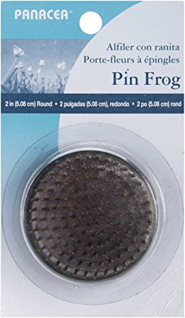 Panacea Pin Round Frog, 2-Inch, Brass, 1-Pack