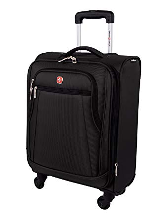 Swiss Gear Cross Country International Carry-on - Expandable Spinner Luggage 20-Inch., Black