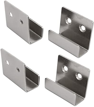 uxcell Tile Display Stainless Steel Wall Hanger Bracket Silver Tone 4pcs