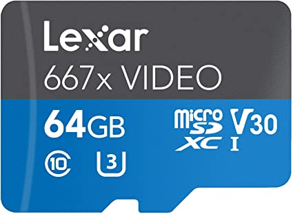 Lexar Professional 667X Video 64GB microSDXC UHS-I Card (LMS667V064G-BNANU)