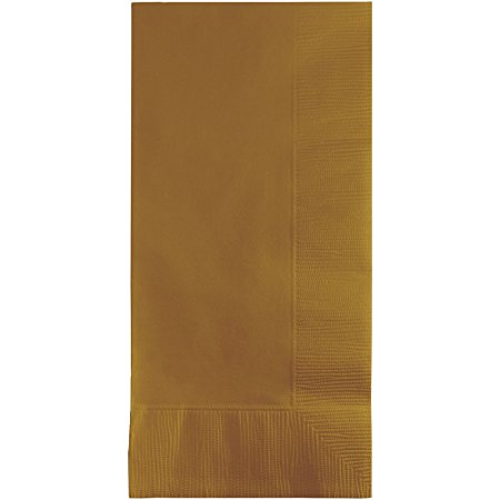 Creative Converting Touch of Color 100 Count 2-Ply Paper Dinner Napkins, Glittering Gold