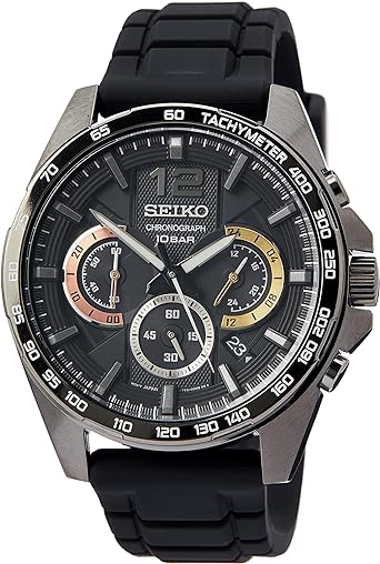 Seiko Men's Quartz Watch Stainless Steel with Silicone Strap