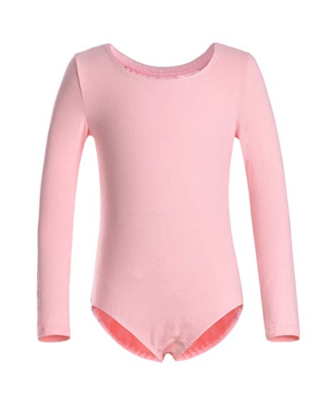 DANSHOW Girls' Team Basic Long Sleeve Leotard Toddler Gymnastics Dance Ballet Clothing